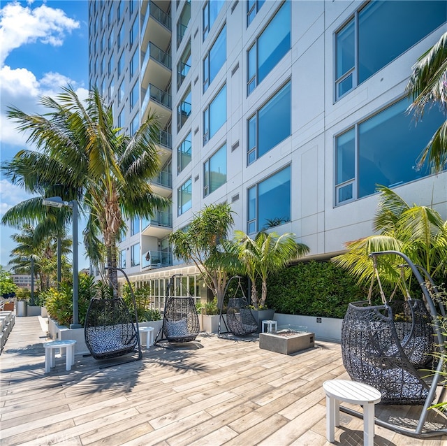 deck featuring a patio area