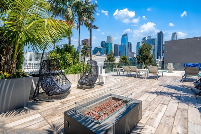 view of wooden deck