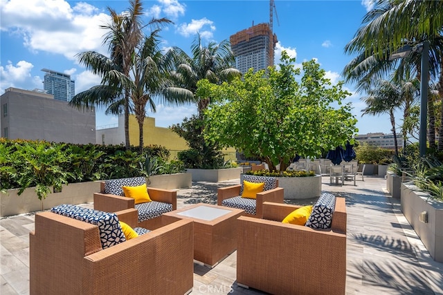 view of patio / terrace featuring outdoor lounge area