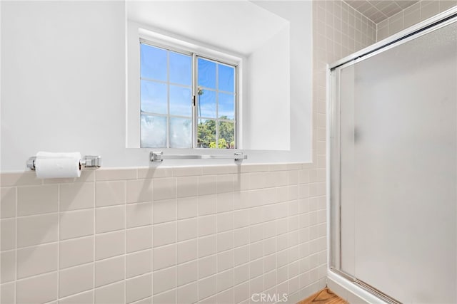 1585 Catalina, Laguna Beach, CA 92651 - full bathroom with a stall shower and tile walls