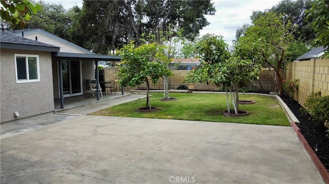 view of yard featuring a patio