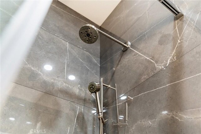 details with tiled shower