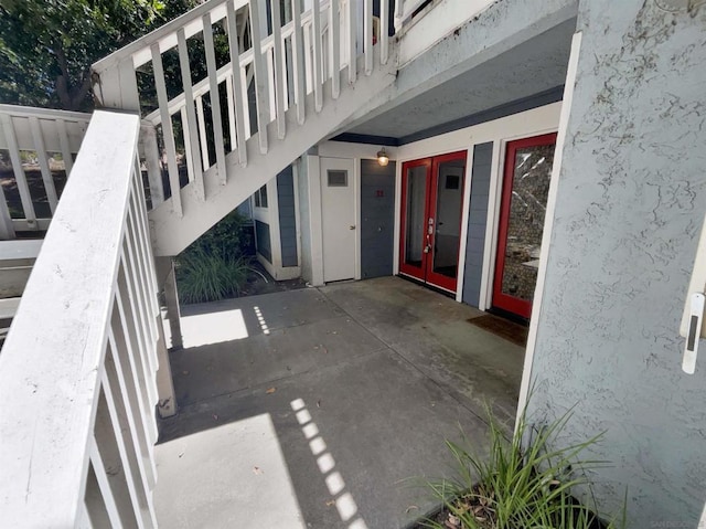 view of patio / terrace featuring french doors