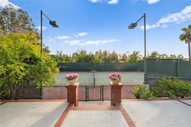 view of tennis court