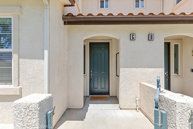 view of doorway to property