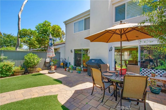 view of patio with grilling area