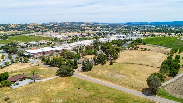 aerial view featuring a rural view