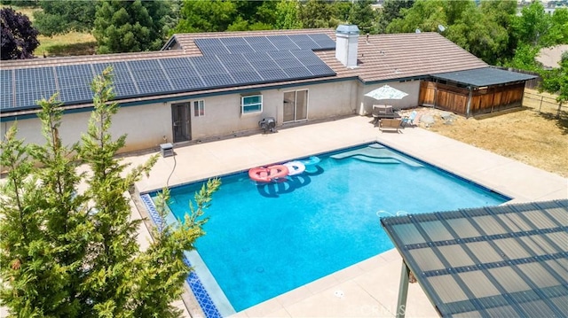 view of pool with a patio area