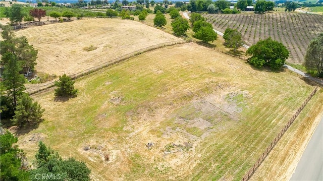 bird's eye view featuring a rural view