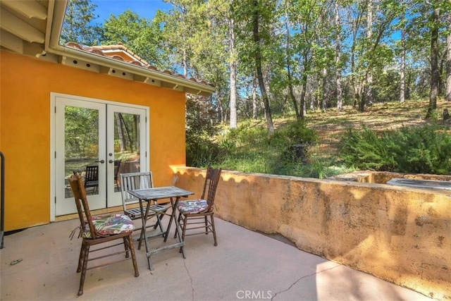 view of patio with french doors