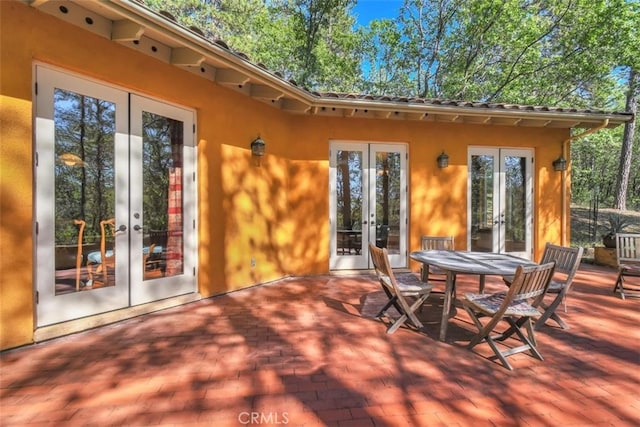 deck with french doors