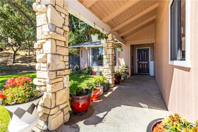 view of doorway to property