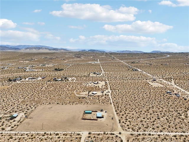 aerial view with a mountain view