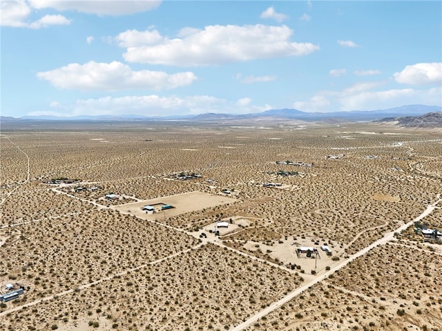 bird's eye view with a mountain view