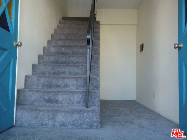 stairway with carpet