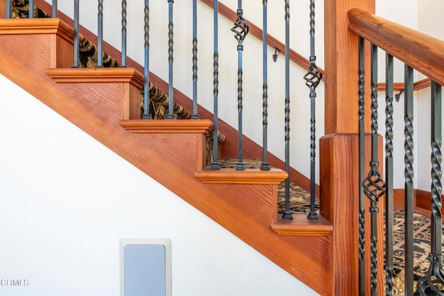 view of stairway