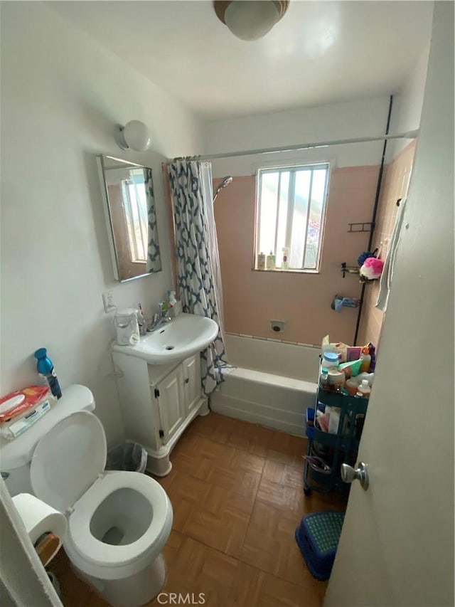 1348 E 21st St, Los Angeles, CA 90011 - bathroom with toilet, shower / bath combo, and vanity