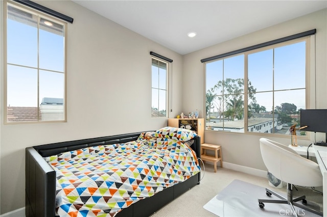 view of carpeted bedroom