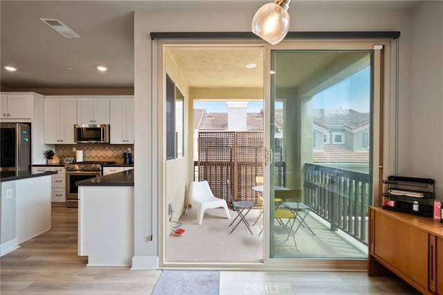 interior space featuring light hardwood / wood-style floors