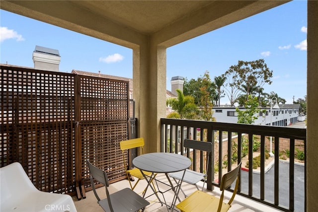 view of balcony