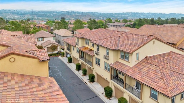 aerial view with a residential view