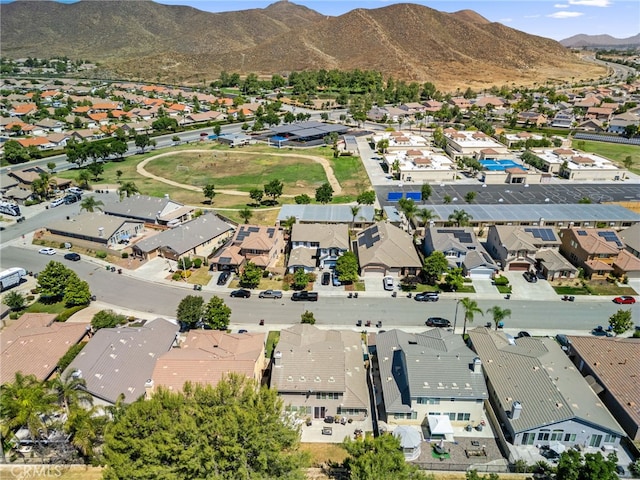 aerial view featuring a mountain view