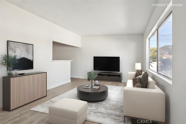 18508 Mansel Ave, Redondo Beach, CA 90278 - living room with light wood-style flooring and baseboards