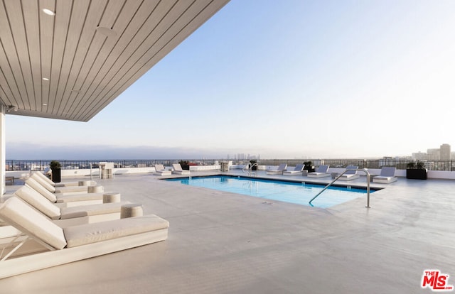 view of pool with a patio area