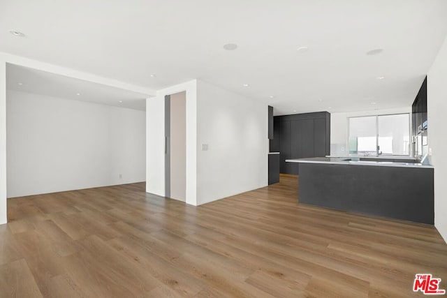 interior space featuring light wood-type flooring