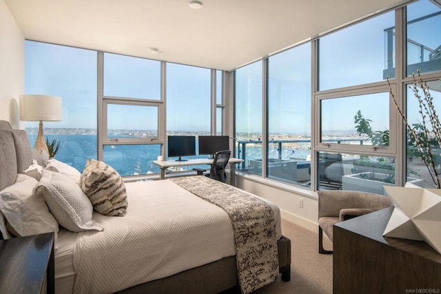 bedroom featuring carpet flooring