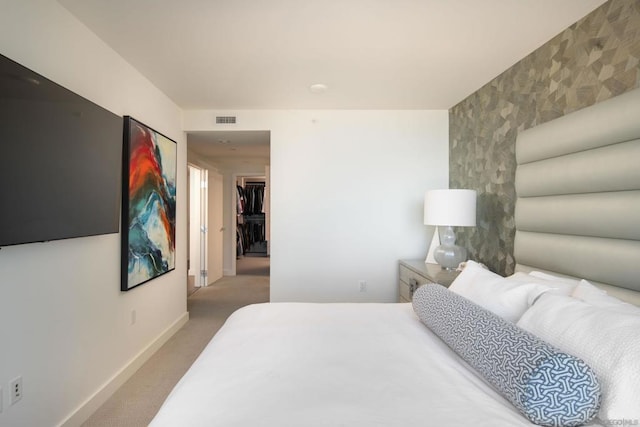 bedroom with carpet floors