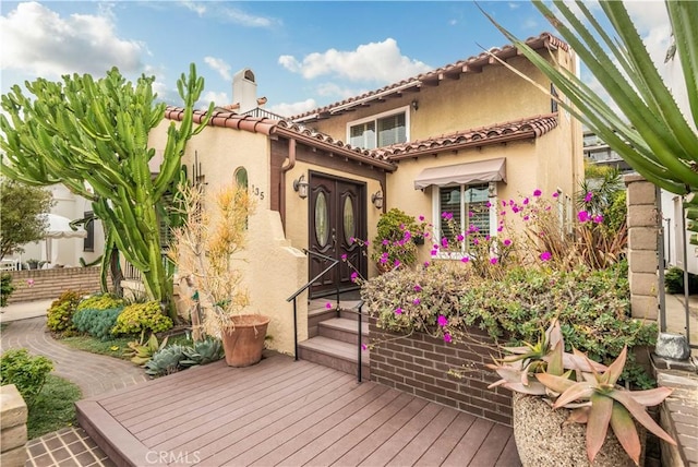 exterior space with french doors