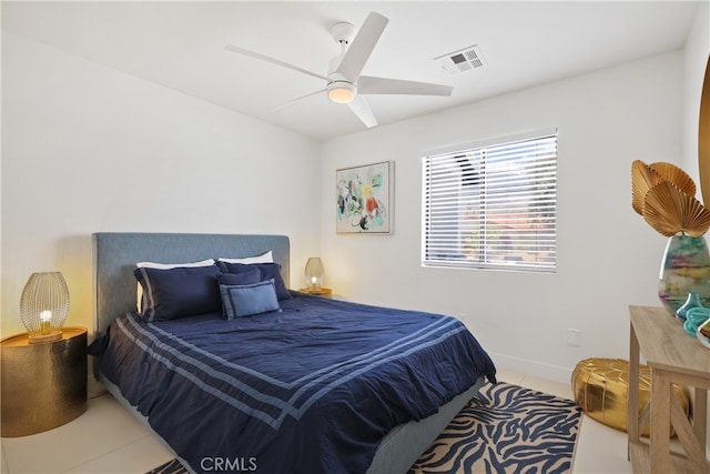 bedroom with ceiling fan