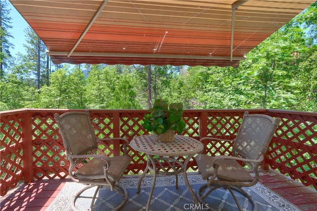 view of wooden terrace