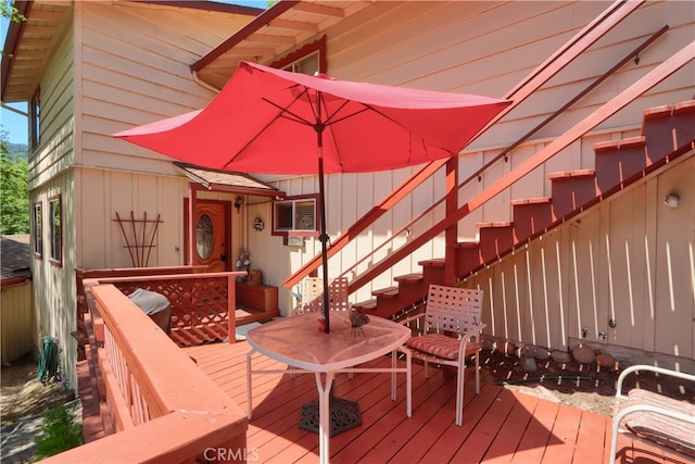 view of wooden terrace