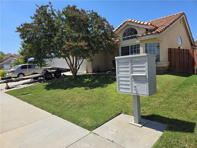 exterior space with a front yard