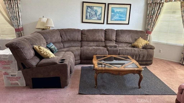 view of carpeted living room