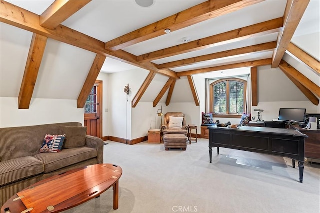 28964 Quail Run Ct, Lake Arrowhead, CA 92352 - carpeted office featuring baseboards