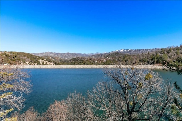 view of water feature with a mountain view