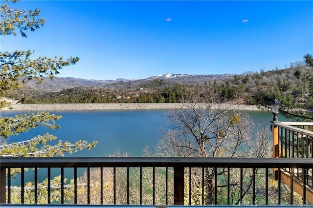 property view of water with a mountain view