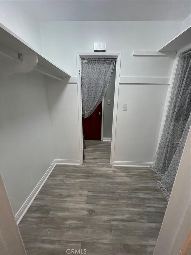 interior space featuring dark hardwood / wood-style flooring