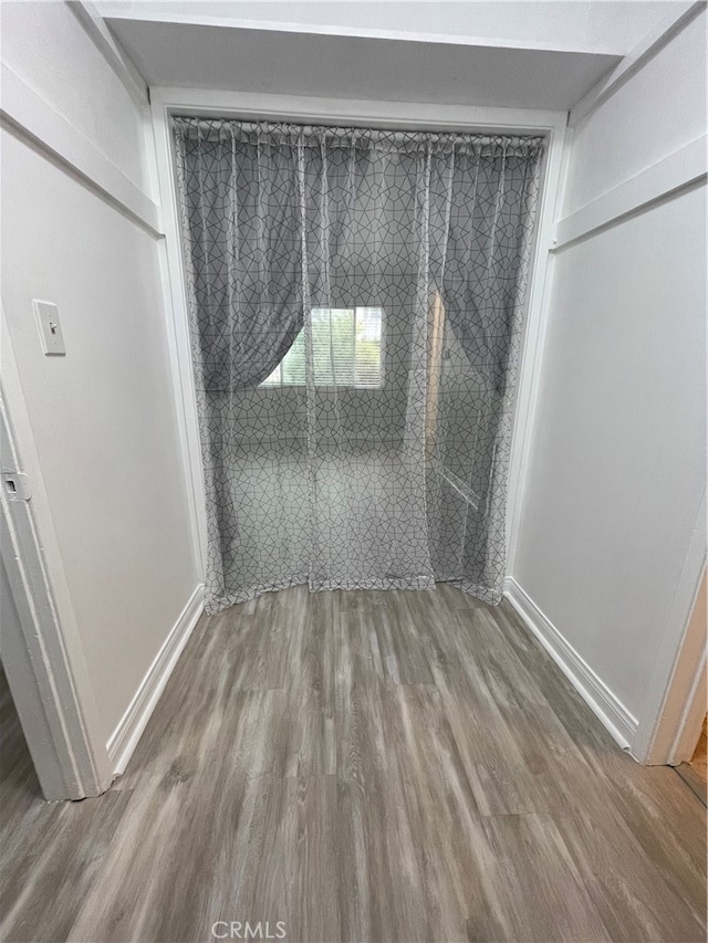 interior space featuring wood-type flooring