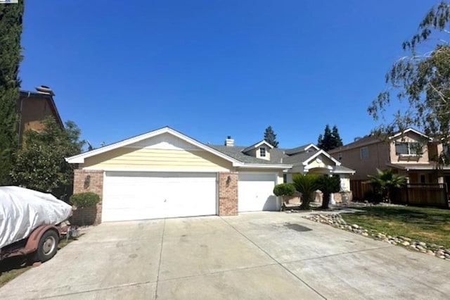 view of front facade with a garage