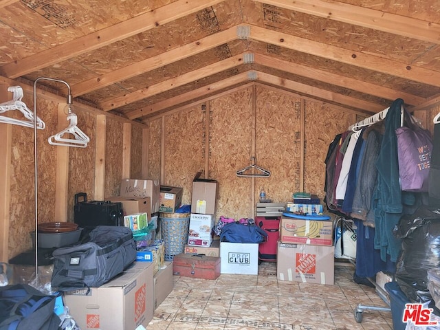 view of storage area