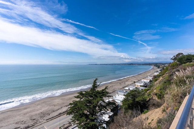 water view featuring a beach view