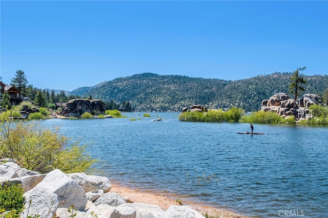 water view featuring a mountain view