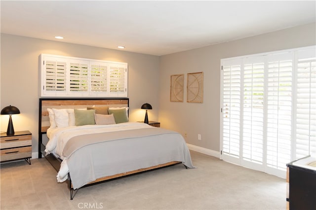 bedroom with carpet floors