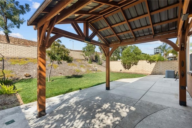 view of patio with central air condition unit