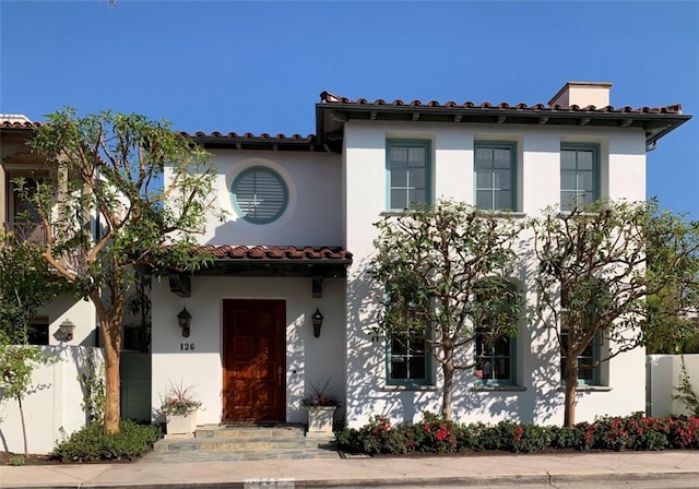 view of mediterranean / spanish house