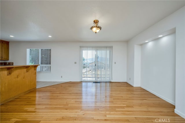 interior space featuring light hardwood / wood-style floors